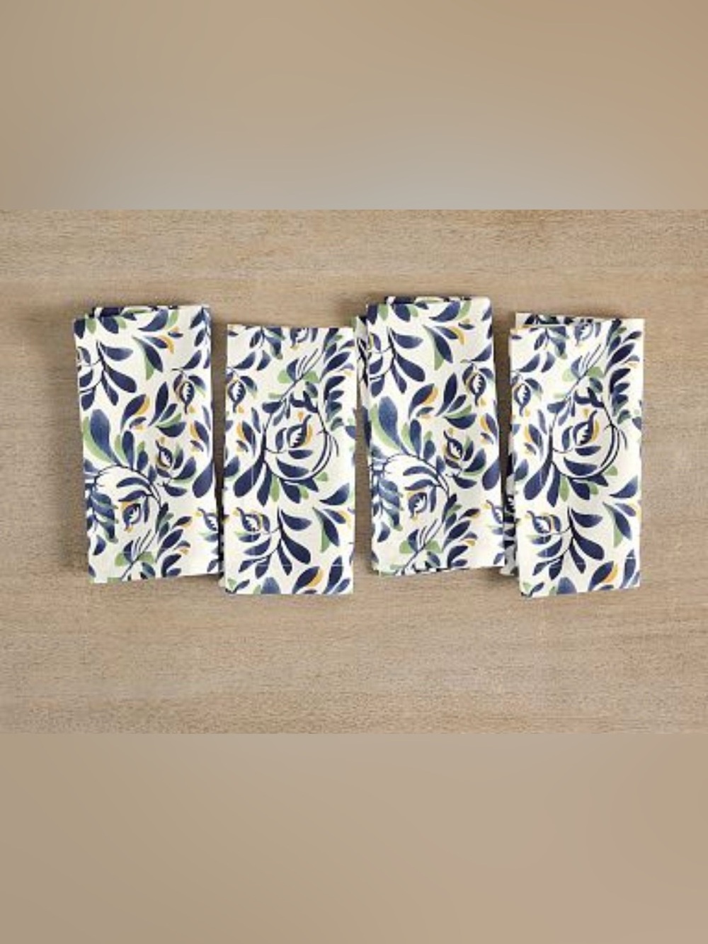 Pottery Barn Puebla Organic Cotton Napkin ~ Set of 4